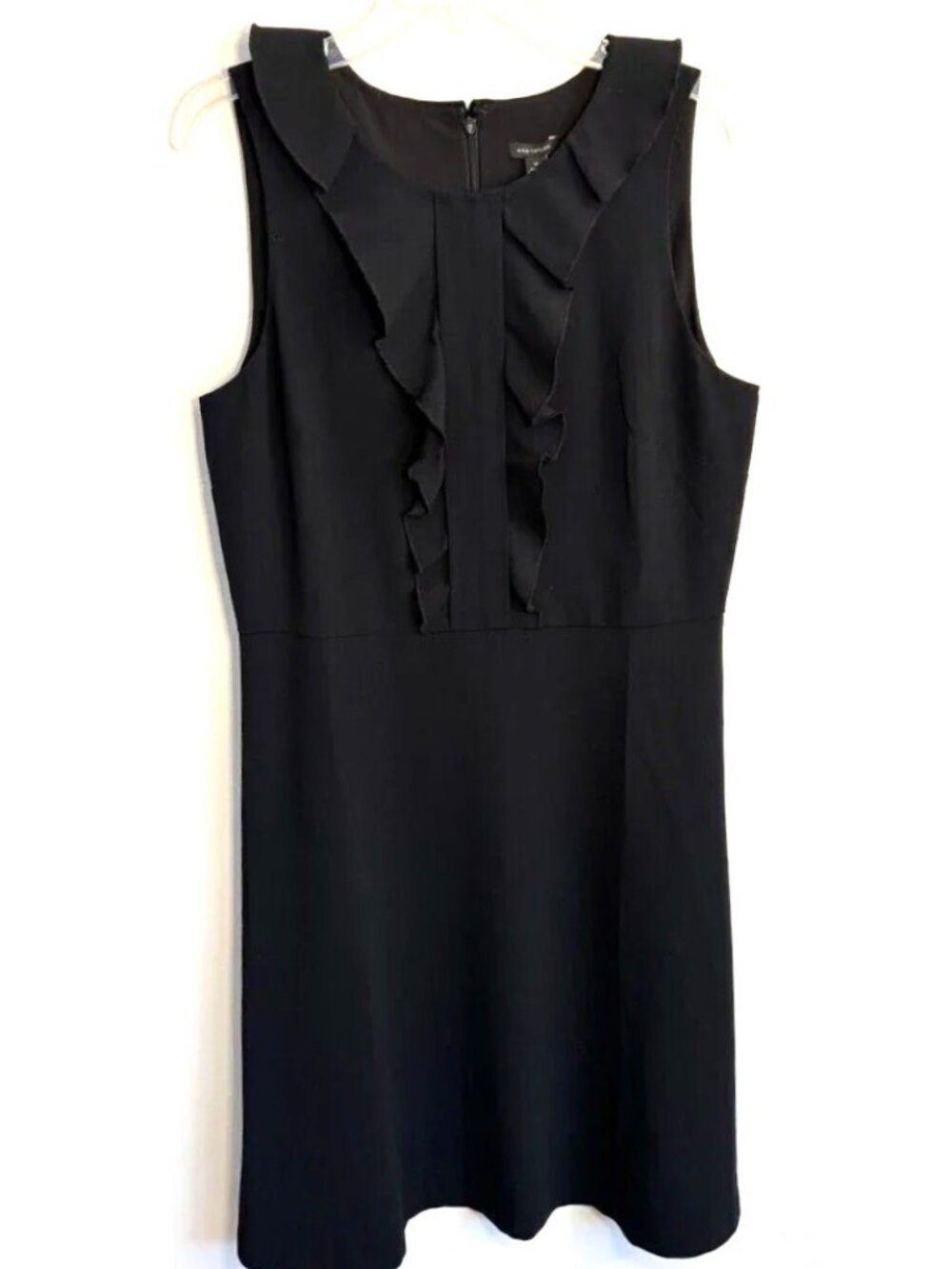 Ann Taylor Black Sleeveless Sheath Career Dress Size 10 Business Cocktail